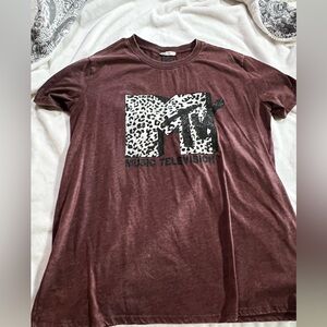 MTV Maroon Graphic T-Shirt